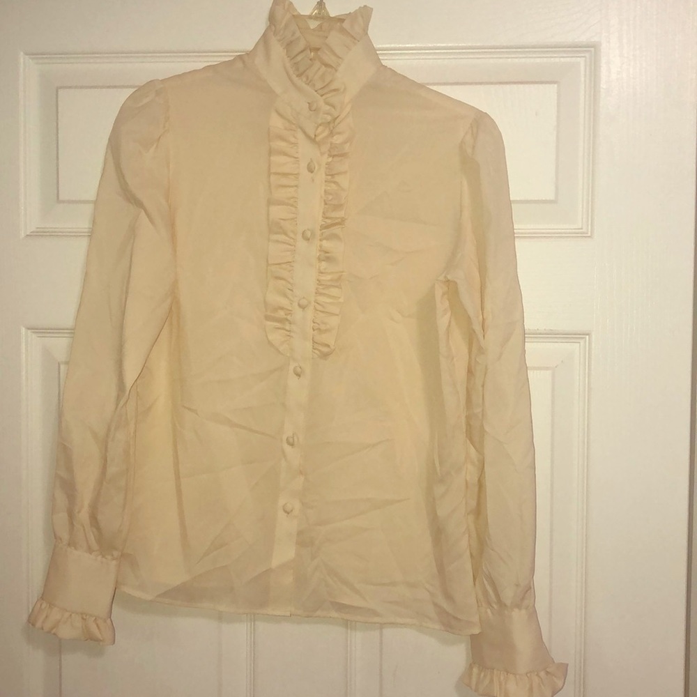 Vintage Chaus Button Up Silk Blouse